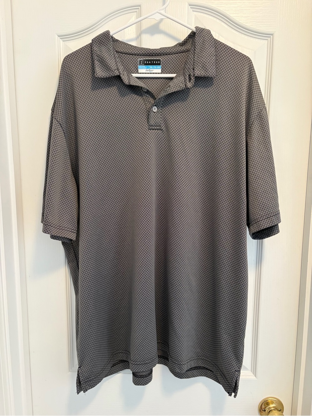 PGA Tour Airflux Men’s Grey Textured Polo XXL